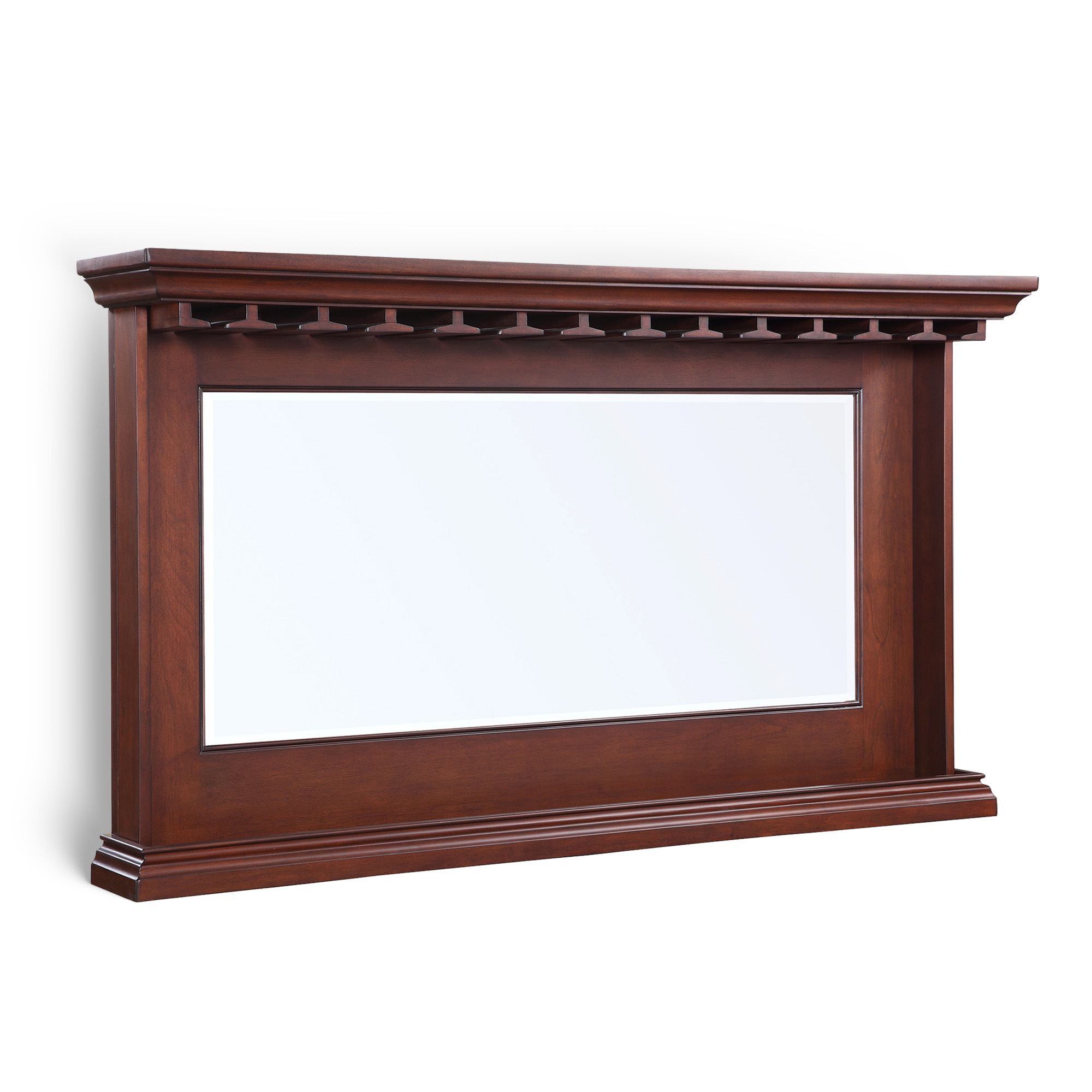 Seville 62-in Hardwood Back Bar Mirror - Mahogany Finish | BG2729 image 2