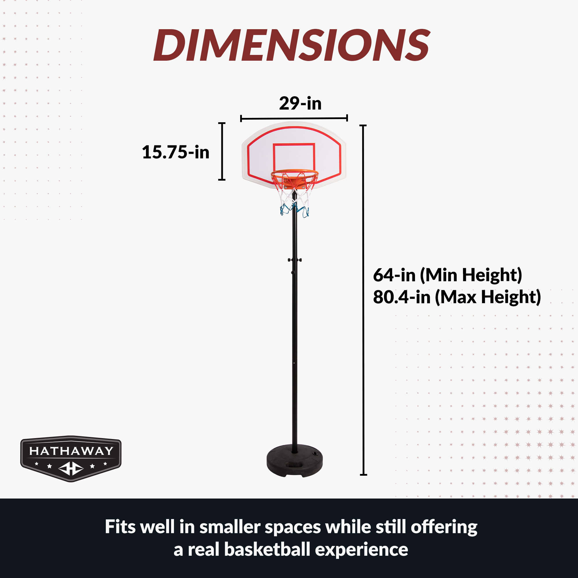 Streetball 79-in High Adjustable Portable Basketball System - White | BG50365 image 3