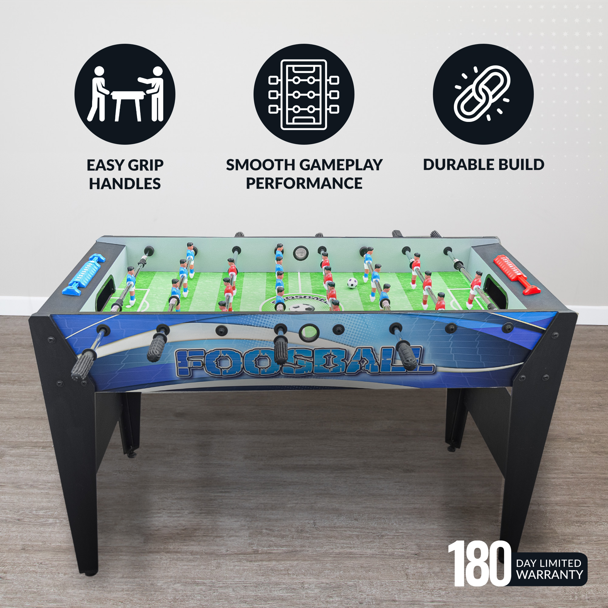 Allure 48-in Foosball Table - Black and Blue | BG5015 image 5