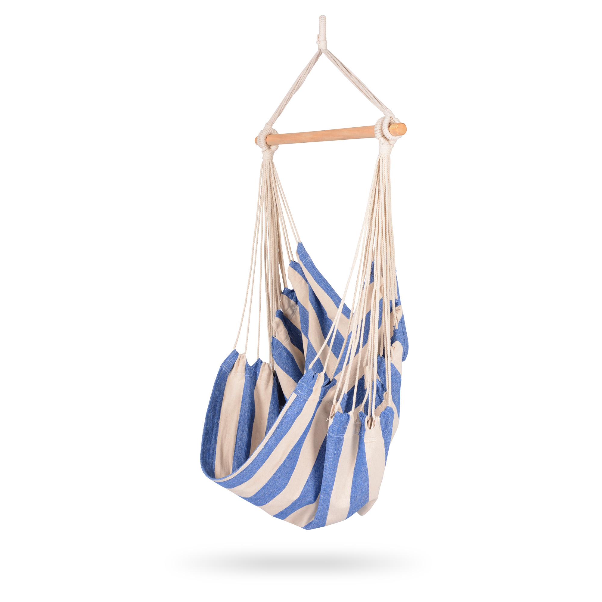 Boho Breeze Swinging Bungalow Chair - Hampton-Blue Stripe | NU6906 image 2