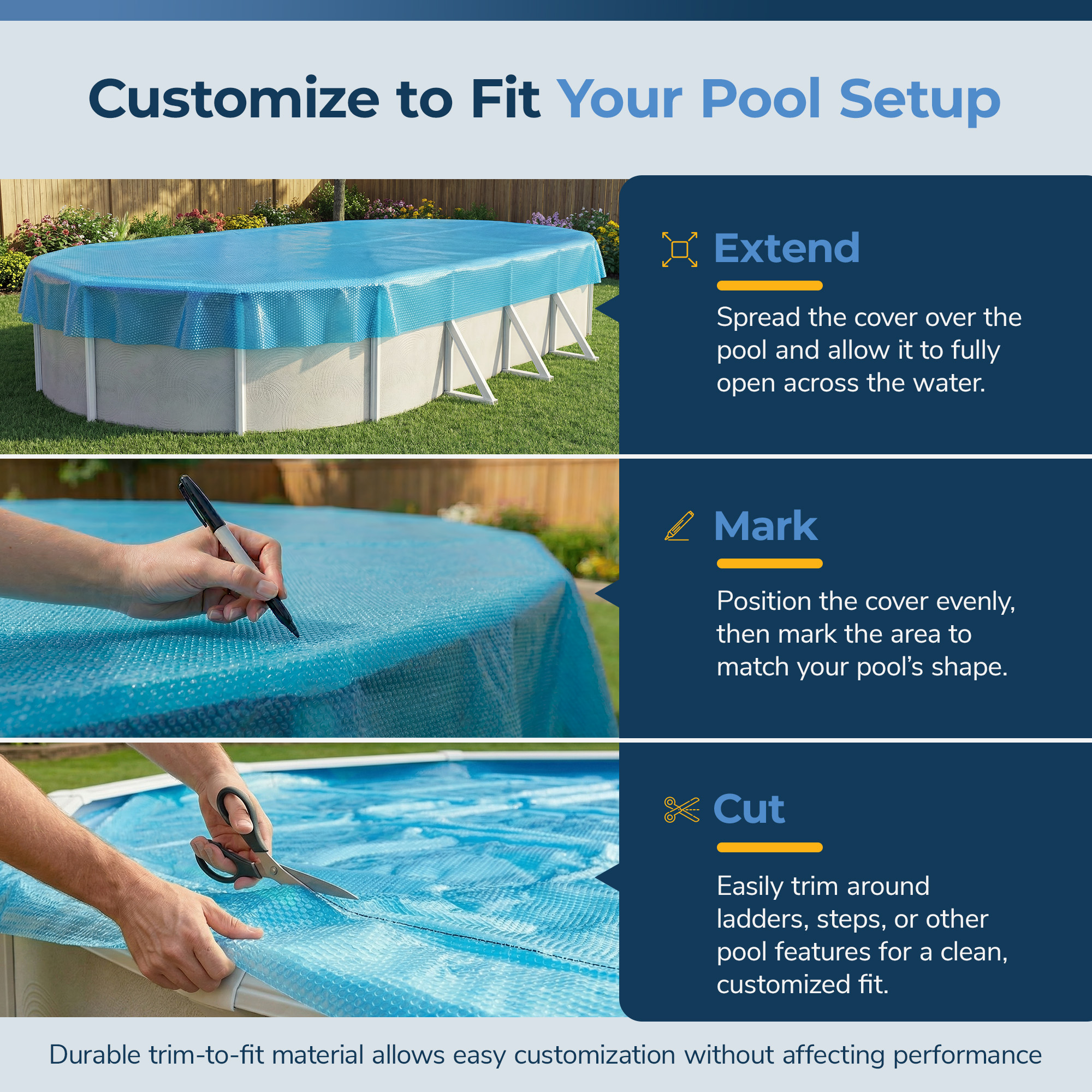 8-mil Solar Blanket for Oval 15-ft x 30-ft Above-Ground Pools – Blue | NS140 image 6
