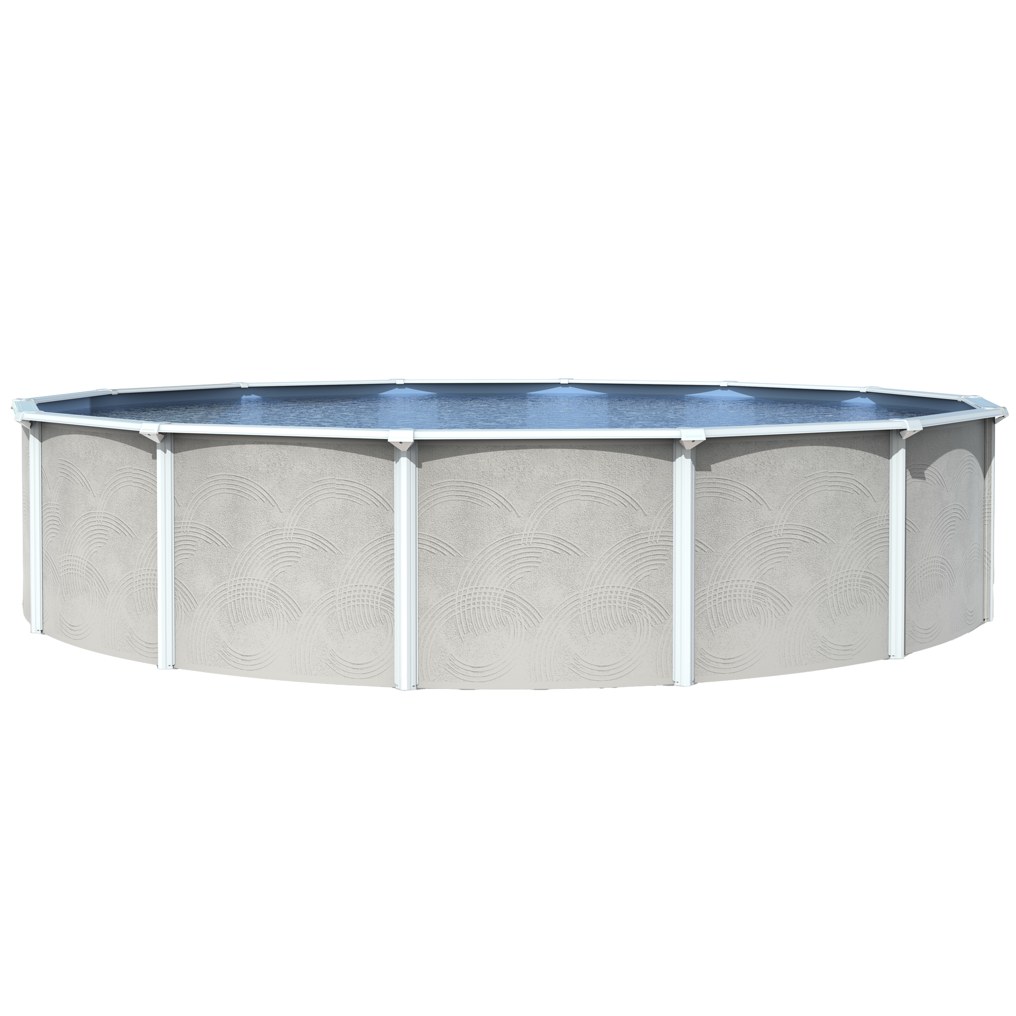 Belize 18-ft Round 52-in Deep Steel Wall A/G Pool w/ 6-in Top Rail | NB2524