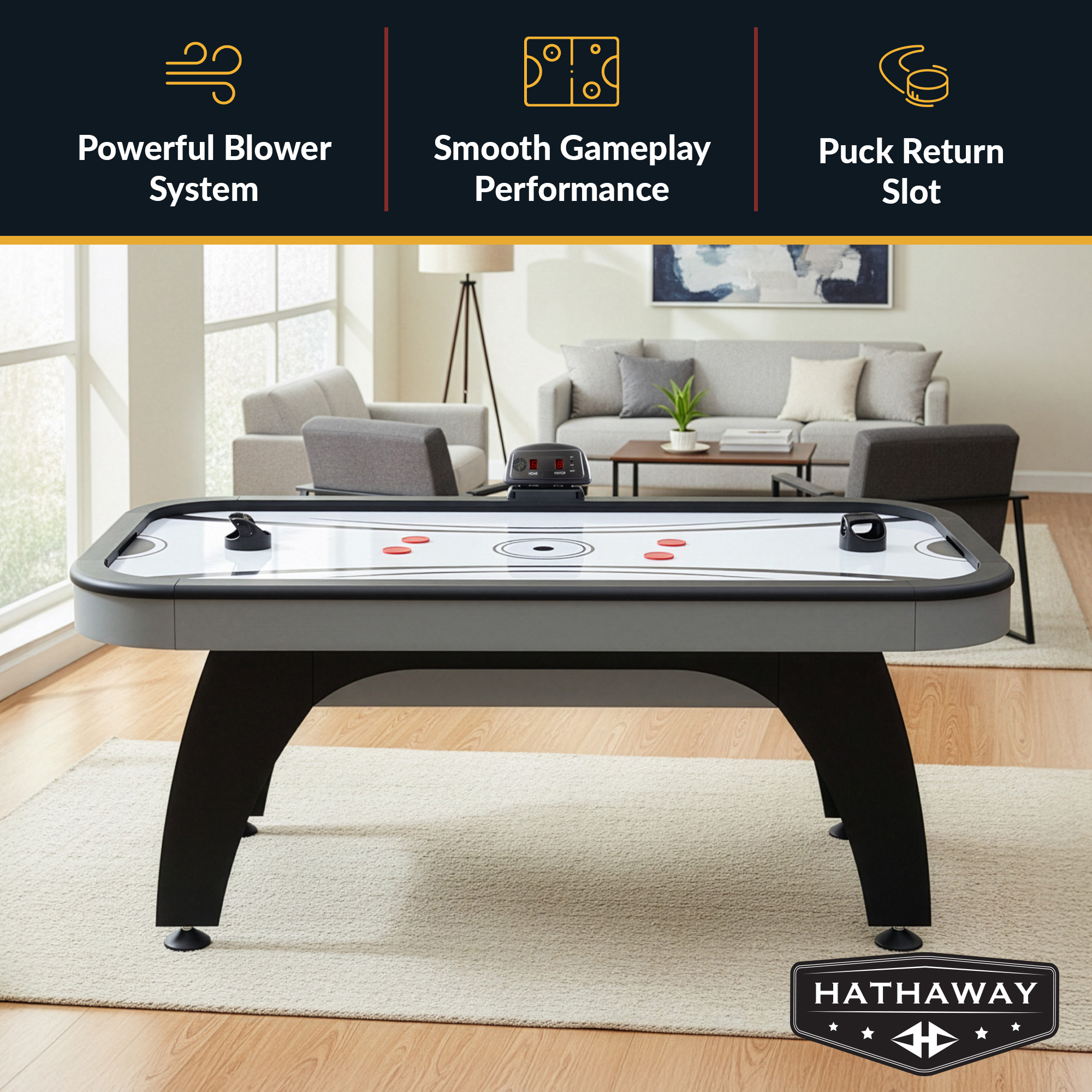 Silverstreak 72-in Air Hockey Table with LED Scoring | BG1029H image 3