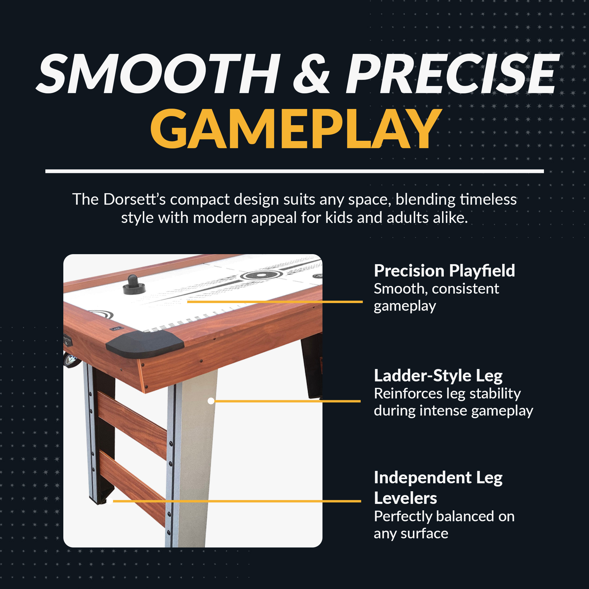 Dorsett 60-in Air Hockey Table with LED Scoring | BG50387 image 4