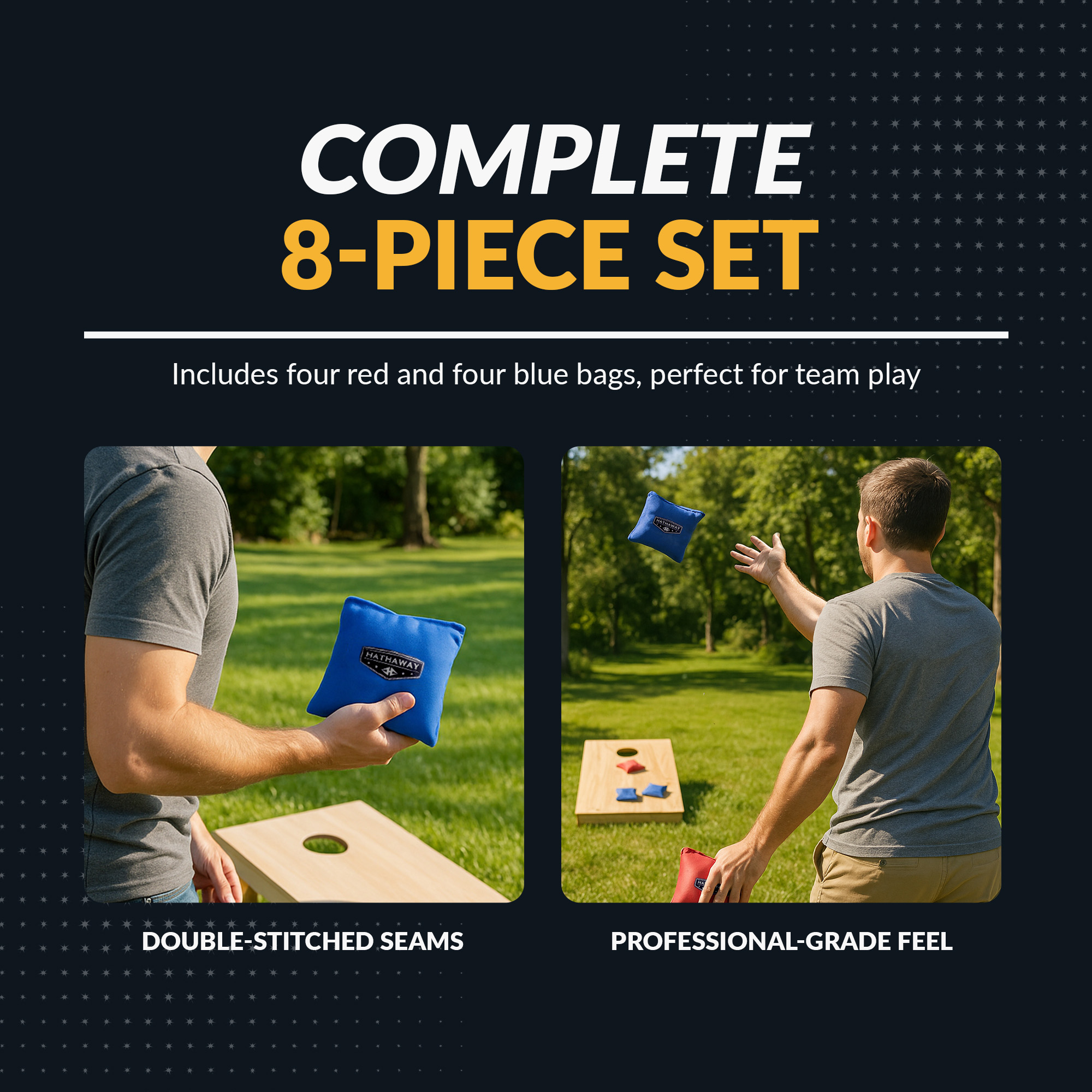 Regulation Cornhole Bag Set with Included Case – Red/Blue | BG5039 image 4
