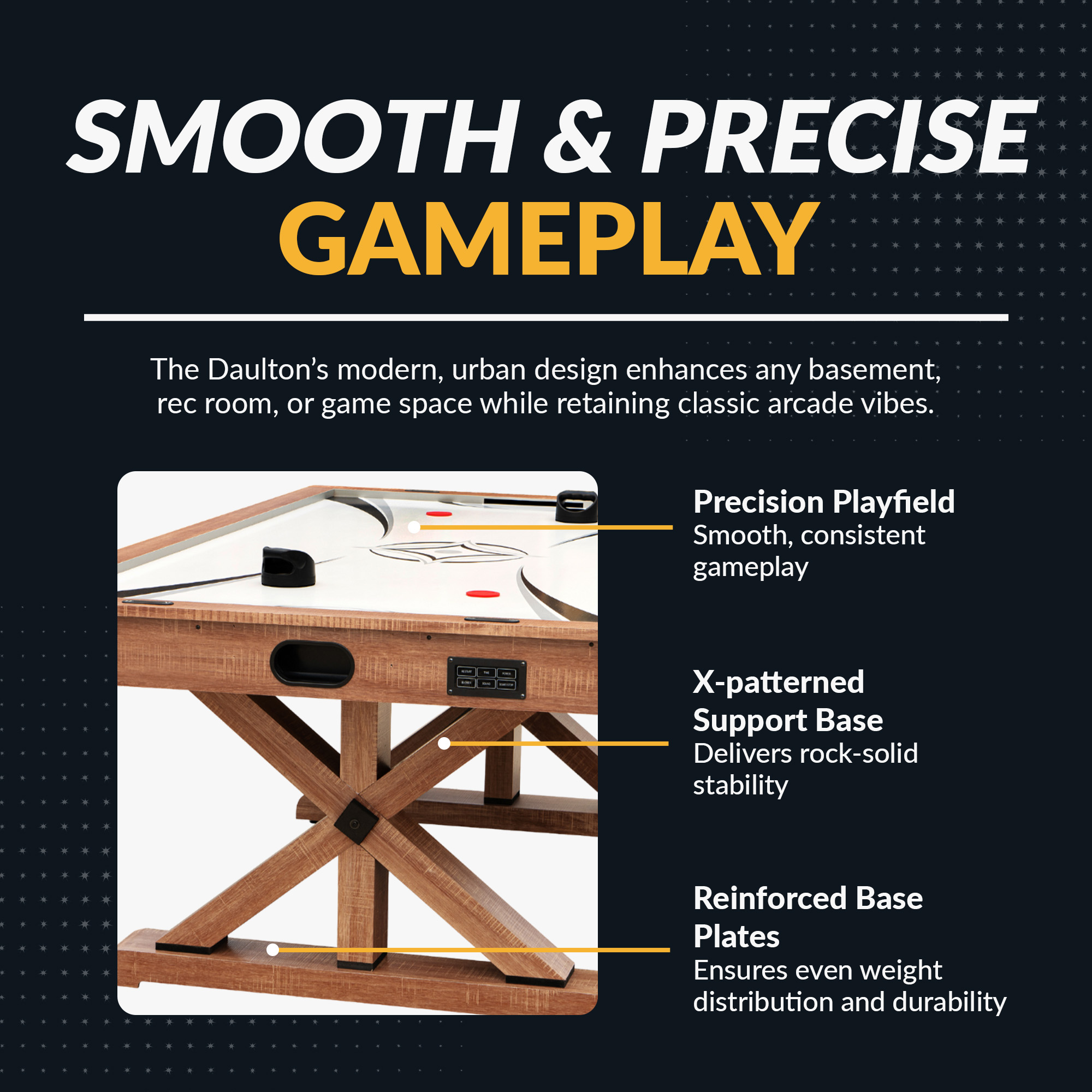 Daulton 84-in Air Hockey Table with LED Scoring | BG50372 image 3