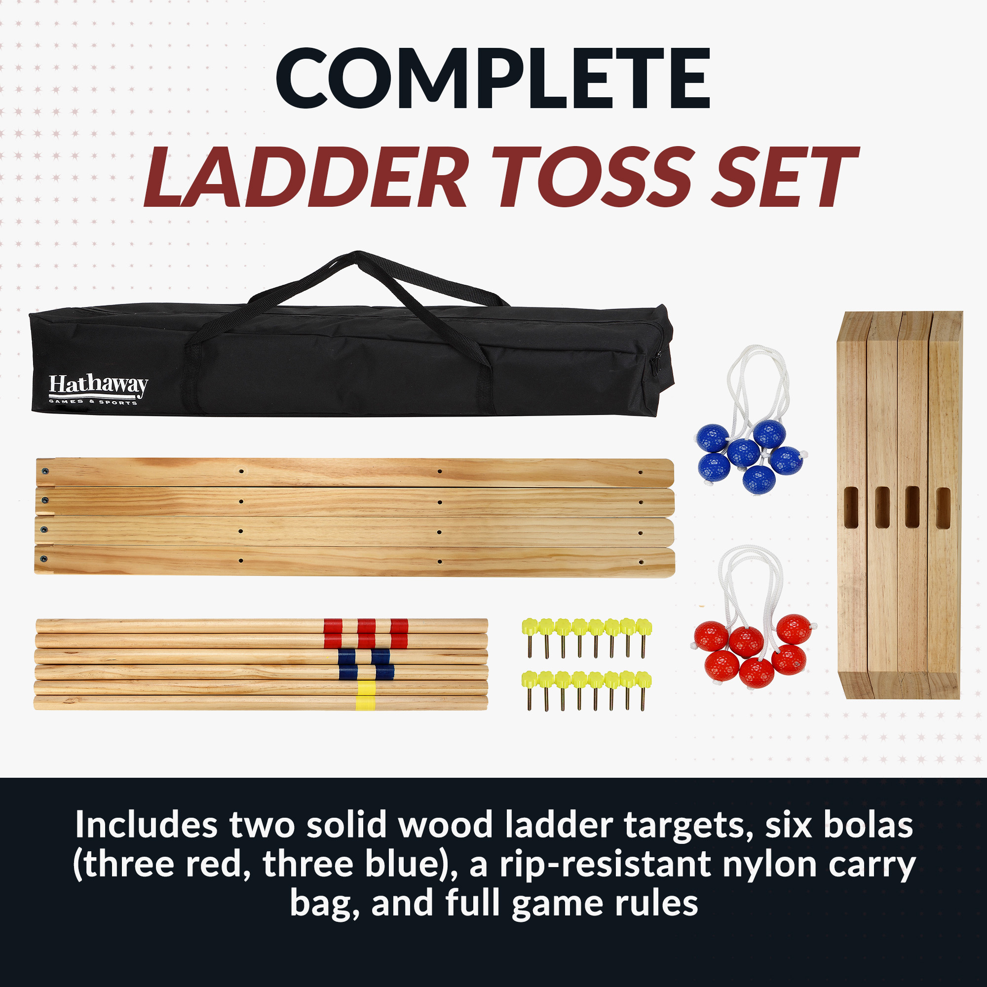 Solid Wood Ladder Toss Game Set | BG3145 image 3