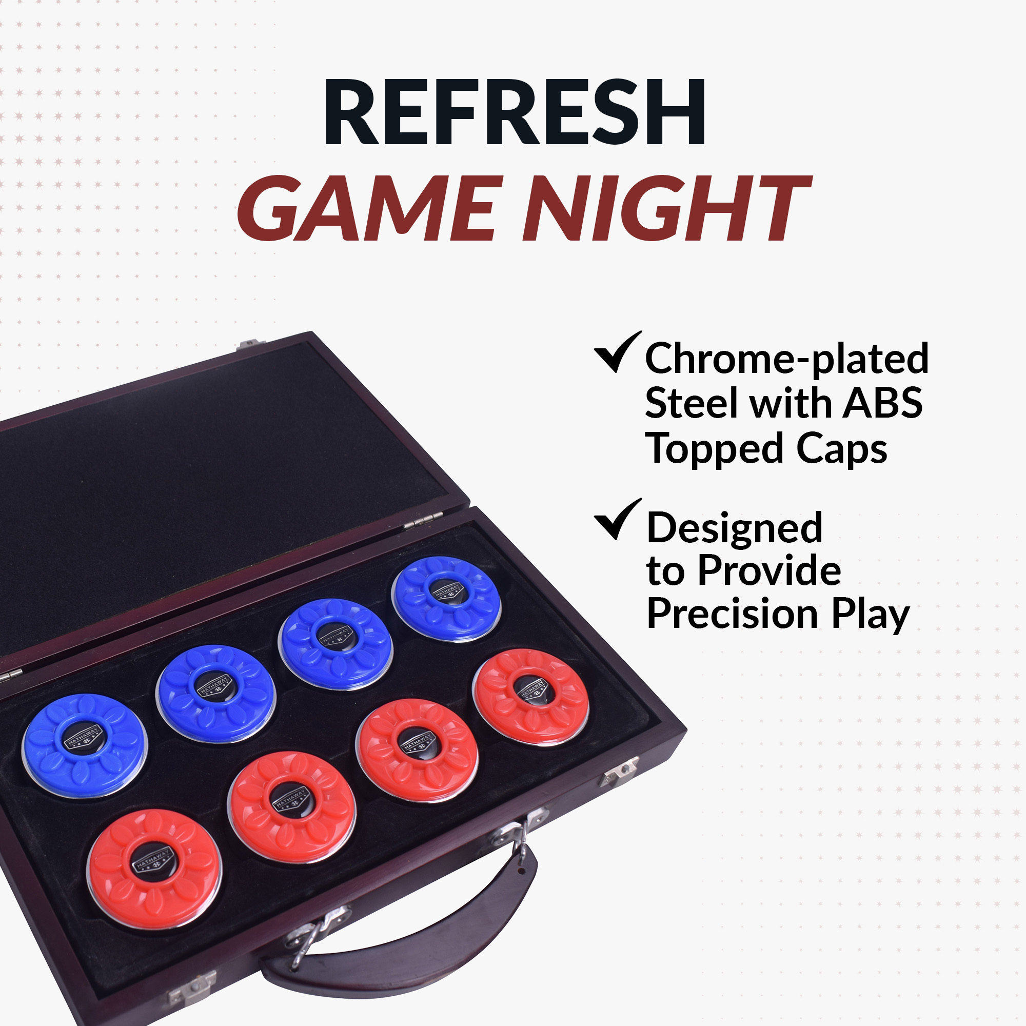 Shuffleboard Pucks with Case - Pro Series - Set of 8 | BG1227 image 6