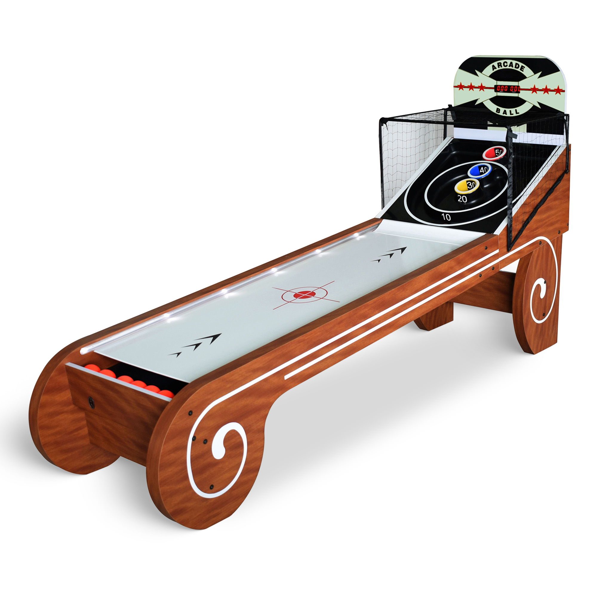 Boardwalk 8-ft Roll Hop and Score Arcade Game Table with LED Scoring | BG2019SK image 2