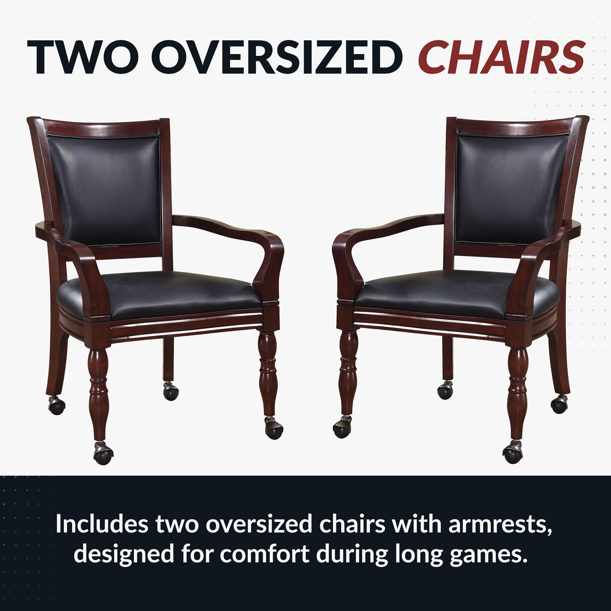 Fortress 28-in Chess 3-in-1 Pedestal Game Table Set with Chairs | BG2995 image 7