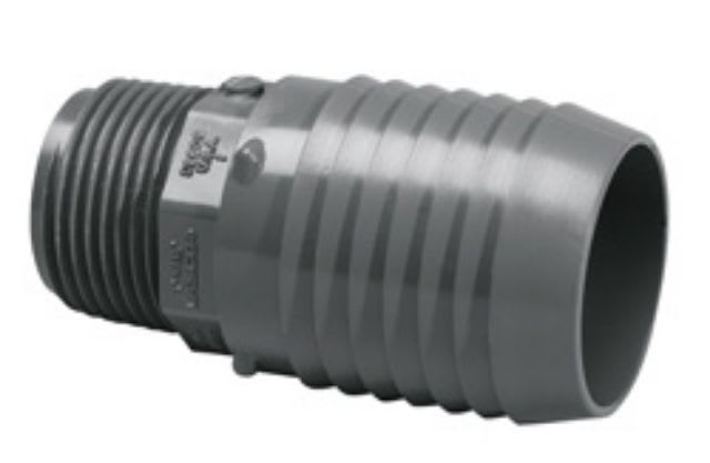 Adapter, 1-1/4 x 1-1/2" Reducing MPT x Insert Gray PVC | 1436-169 image 2