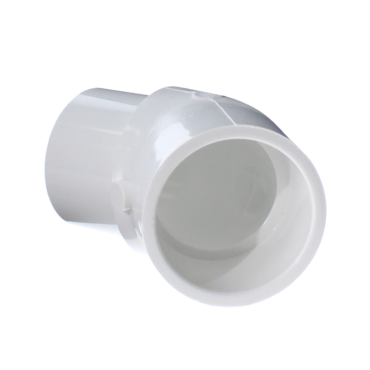 Street Elbow, 1-1/2" Spigot x Socket White PVC Schedule 40 45 Degree Standard | 423-015 image 2