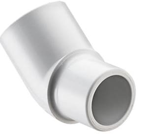 Street Elbow, 2-1/2" Spigot x Socket White PVC Schedule 40 45 Degree Standard image 2