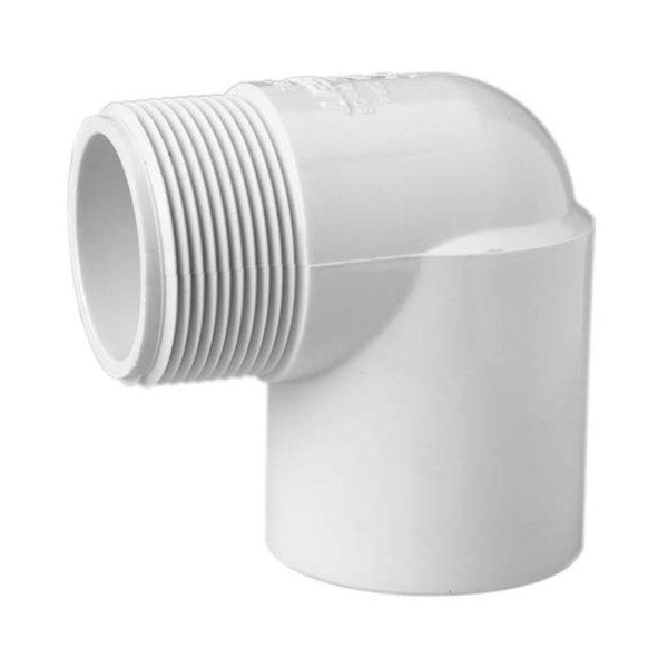 Street Elbow, 1" MPT x Slip White PVC Schedule 40 90 Degree | 410-010BC image 2