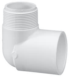 Street Elbow, 1-1/2" MPT x Slip White PVC Schedule 40 90 Degree | 410-015 image 2