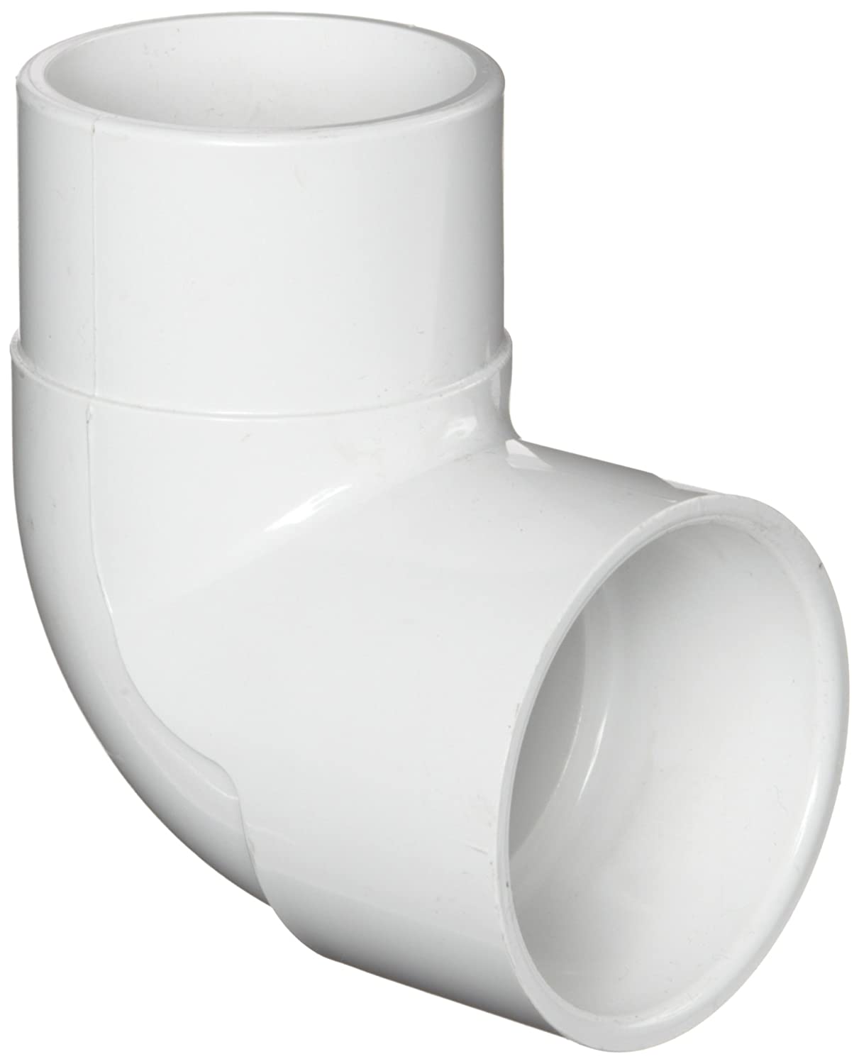 Street Elbow, 2" Spigot x Slip White PVC Schedule 40 90 Degree Sweep | 409-020SW image 2