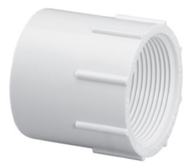 Adapter, 2" Slip x FPT White PVC Schedule 40 | 435-020 image 2
