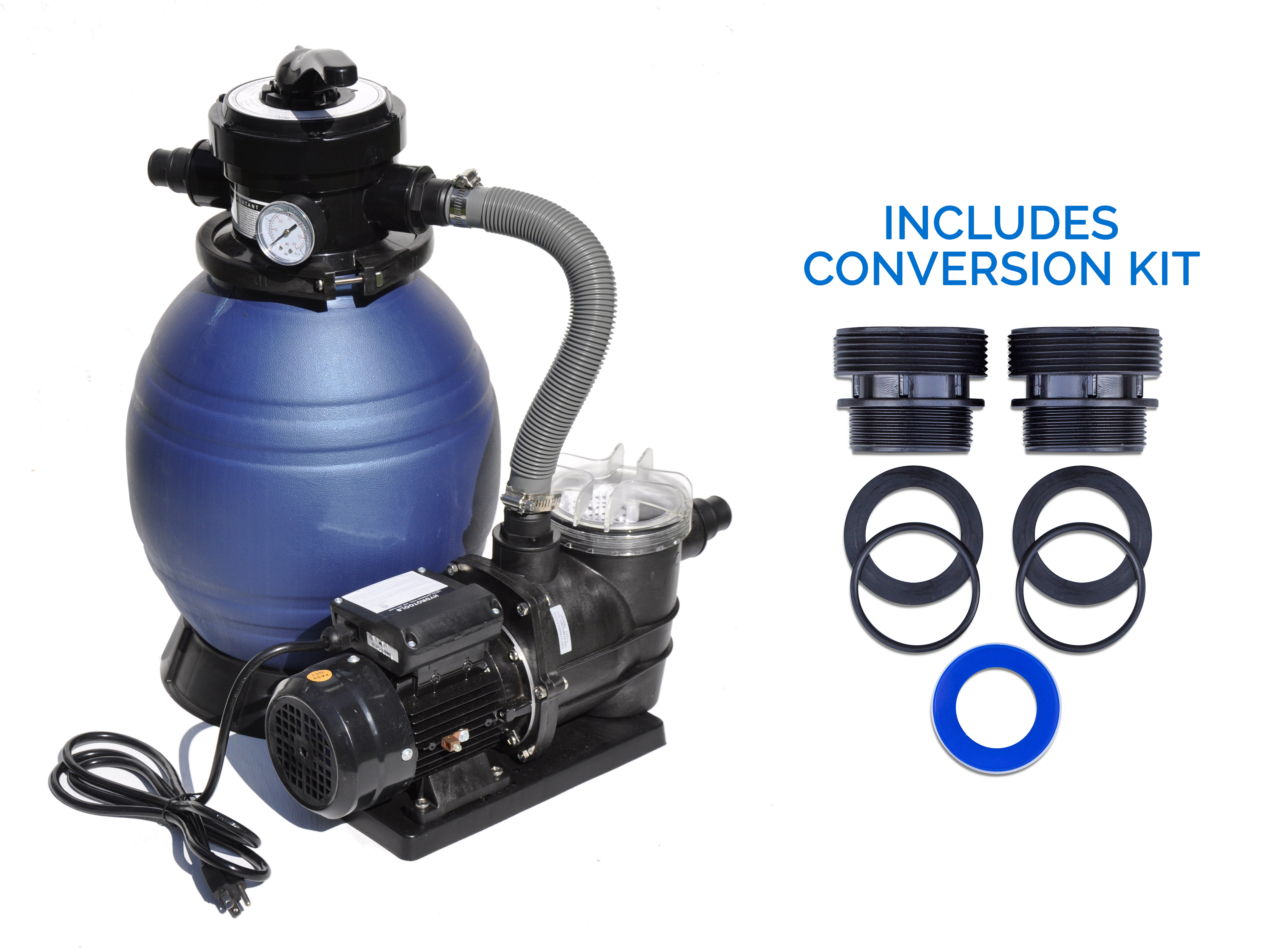 Swimline 12" ABG Sand Filter System w/ 0.25HP Pump w/ Conversion Kit | 71233HCK - product image